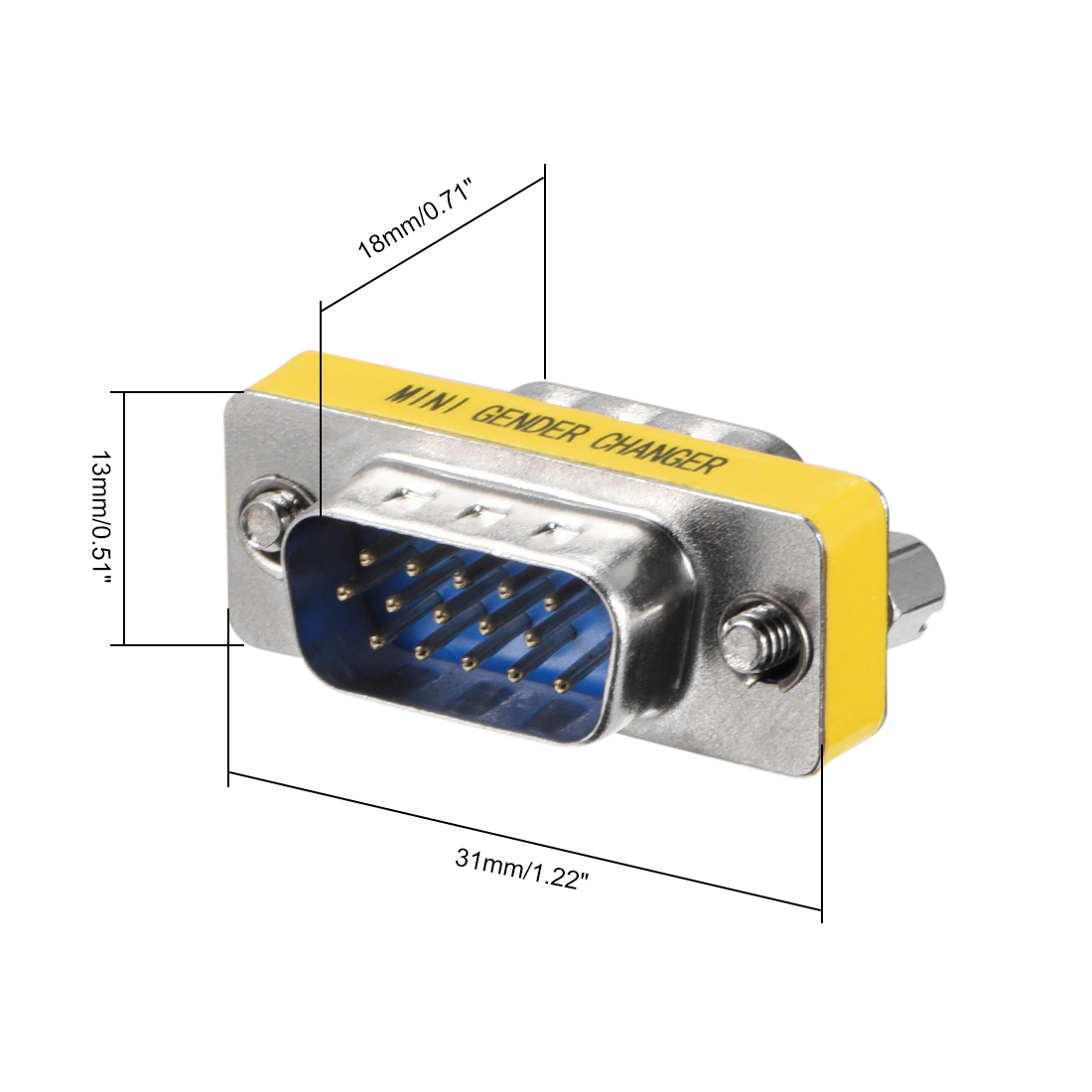 15 Pin Erkek Erkek Mini Konnektör Changer