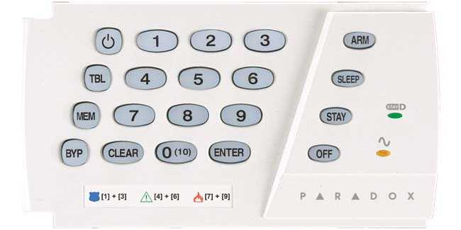 K636 10 Zon Kablolu LED Keypad