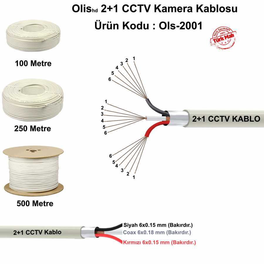 Olis 2+1 CCTV Kamera Kablosu Kaliteli