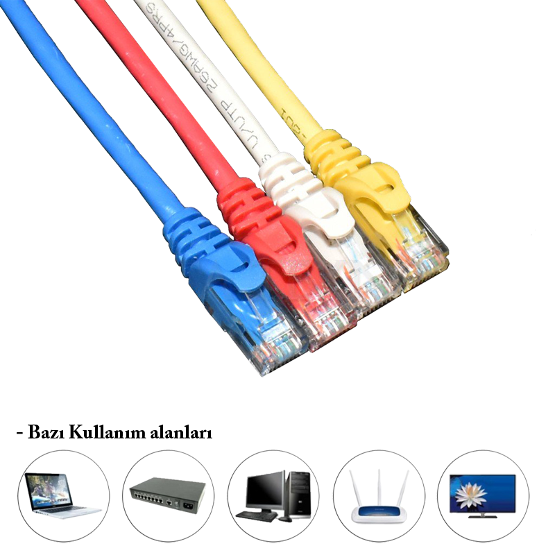 60 Cm Cat5 internet kablosu patch data kablo